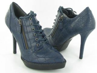 Charles Keith Ankle Bootie Blue Womens New $49