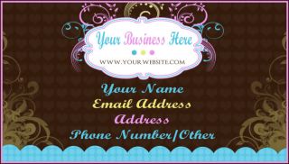 Personalized Business Card Design Custom Brown Flowers