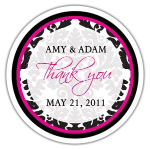 20 Round Custom Favor Stickers/Labels   Wedding/Shower   Personalized 