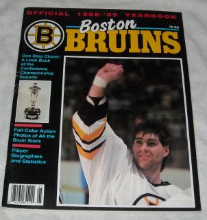    89 NHL HOCKEY BOSTON BRUINS YEARBOOK RAY BOURQUE ANDY MOOG CAM NEELY