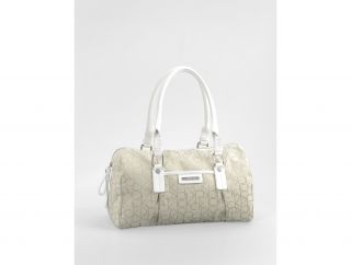 Calvin Klein Womens Logo Satchel Handbag