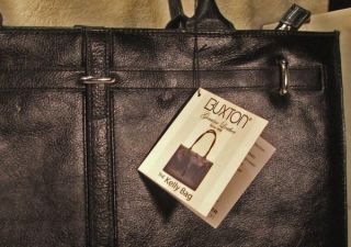 Buxton Kelly Bag Black Leather Laptop Tablet Tote New w Tags Purse 