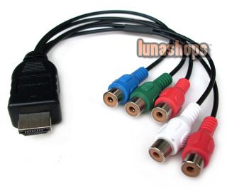 HDMI Male to 5 RCA Female Port AV Adapter Cable Converter for HDTV Set 