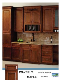   Sample of Waverly Maple Kitchen Cabinets   Walnut Stained RTAs DIY