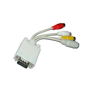 VGA Card to Video RCA Out TV Converter Cable Adapter P