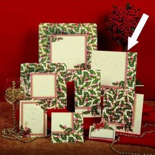 CR Gibson Old Fashioned Holly Paper Dinner Napkins Brand New