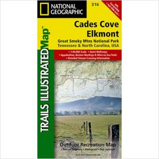 Cades Cove Elkmont Great Smoky Mountains National Park Map TI00000316 