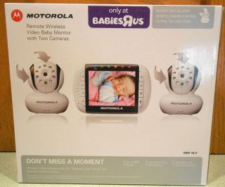 Motorola Remote Wireless Video Baby Monitor w Two Cameras