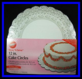 Wilton 12 inch Show N Serve Cake Circles 8 Boards