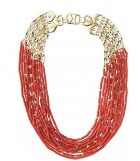 Stella Dot Red Beads Campari Necklace