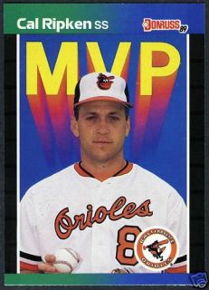 Cal Ripken Jr MVP 1989 Donruss Baseball Mint Card BC 15