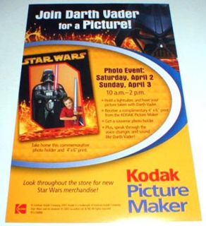 Star Wars Event Kodak Picture Maker Darth Vader Flyer