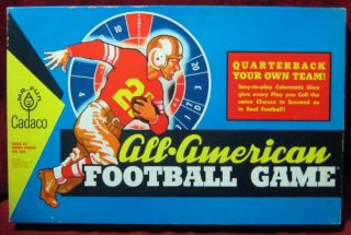 Cadaco All American Football Game 1962 Edition Very Clean