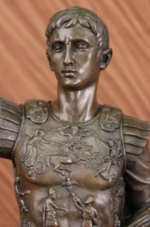 Signed Dalov Julius Caesar Bronze Sculpture Statue Art Deco Marble 