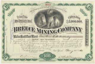 1913 stock breece mining co leadville colorado