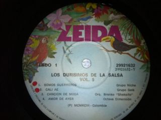 LP Various Los Durisimos de La Salsa Vol 5 Grupo Niche Pochy Y Su 