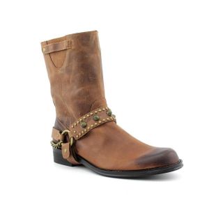 Candela Sh921 Womens Size 8 Brown Distressed Leather Fashion Mid Calf 