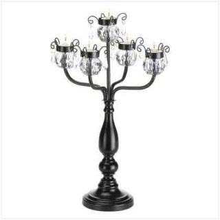   Beaded Tealight Candelabra Candle Holder Table Centerpiece