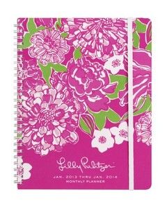   Pulitzer Pink MAY FLOWERS Monthly Planner Calendar Datebook Mo Agenda