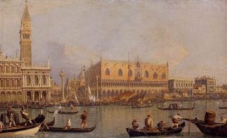 Ducal Palace, Venice Canaletto oil painting repro