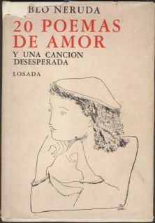 Pablo Neruda Book 20 Poemas De Amor Soldi Illustrations 1972 L@@K