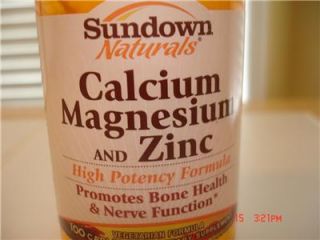   naturals calcium magnesium and zinc bone health vitamin supplement