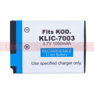   7V 1050mAh KLIC 7003 Rechargeable Battery for Kodak Camera Camcorder