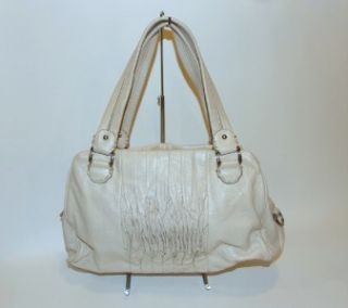 calvin klein satchel bag purse handbag beige leather