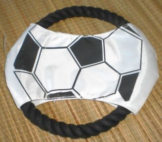 Dog Chew Flying Rope Soccer Ball Frisbee Puppy Throw Fetch Pet Catch 
