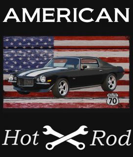 American Hot Rod 70 Chevy Camaro Z28 Back T Shirt