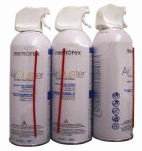 New Memorex 3 Pack Canned Air Duster Compressed Clean