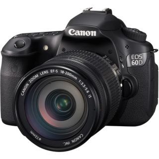 Canon EOS 60D DSLR with Canon EF S 18 200mm f/3.5 5.6 IS Lens