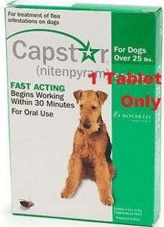 CAPSTAR Flea prevention for Dogs Over 25LBS 1 TABLET exp 01 15