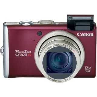 Canon PowerShot SX200 Is Digital Camera SX200IS Red 0013803107869 