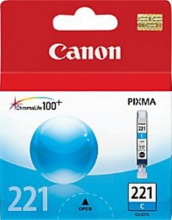Genuine Canon CLI 221 Cyan Ink PIXMA iP3600 MP620 MP640 MP560 iP4700 