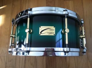 Canopus Custom Series Maple Snare Drum Mint With DW Drum Key D