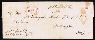 Stampless F L Fr Cantonment Fort Gibson AR OKLA Territory Free Frank 