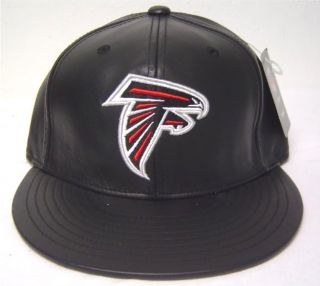 NFL Atlanta Falcons 100 Leather Flatbill Fitted Cap