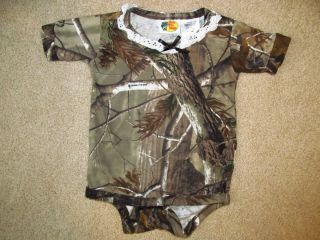 Bass Pro Shops Camo Girls Hunting Onesie Infant 3 6 Months Small 