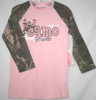 Pink Camo Princess Realtree Camouflage Girls Shirt