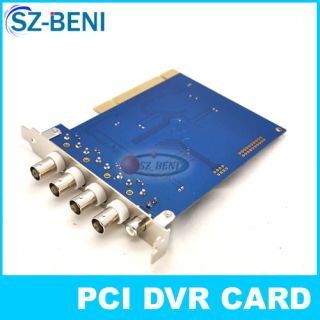 4CH 50FPS CCTV DVR Video Capture Cam PCI Card BNC RCA