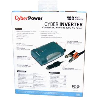 CyberPower CPS400AI Car 400W Power Inverter 12V DC to 2X 120V AC 