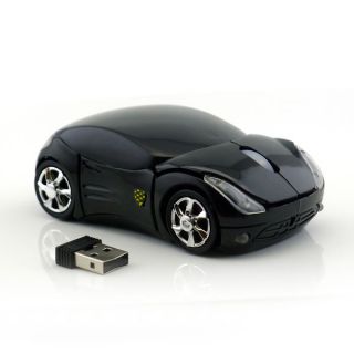 New USB Red Car Wireless Mouse 800DPI Optical with USB Receive for PC 