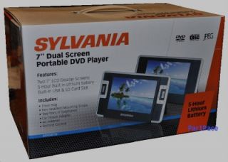 new sylvania dual screen portable dvd player car auto