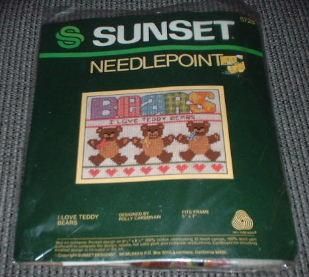   is the i love teddy bears needlepoint kit designed by polly carbonari
