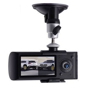 3D G Sensor R300 Carcam Dual Lens GPS Driving Camera 140 degrees Car 