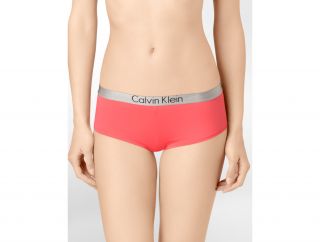Calvin Klein Underwear Womens Metallic Chrome Micro Hipster