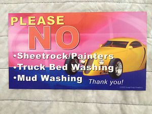 Self Serve Car Wash Equipment Bay Signage 16X9