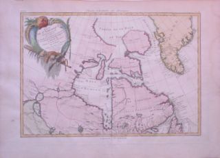 Canada Great Lakes Greenland 1776 Bonne Full Color Nice