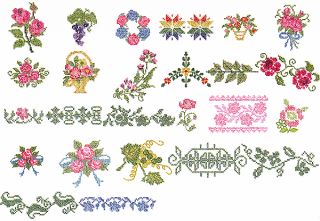 Janome Embroidery Card 131 Cross Stitch Border Designs